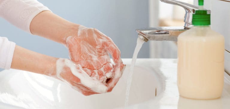 Washing your hand with soap