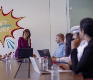 People having a meeting